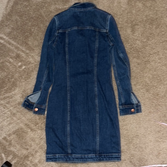 Madewell Denim Seamed Button Front Dress - Picture 11 of 11